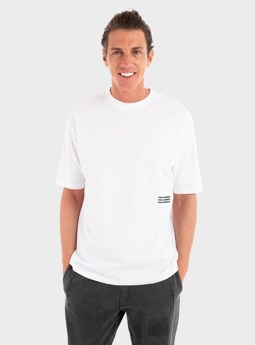 Karl Lagerfeld Loose Fit T-Shirt - White
