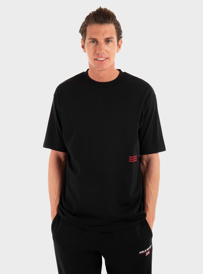 Karl Lagerfeld Loose Fit T-Shirt - Black