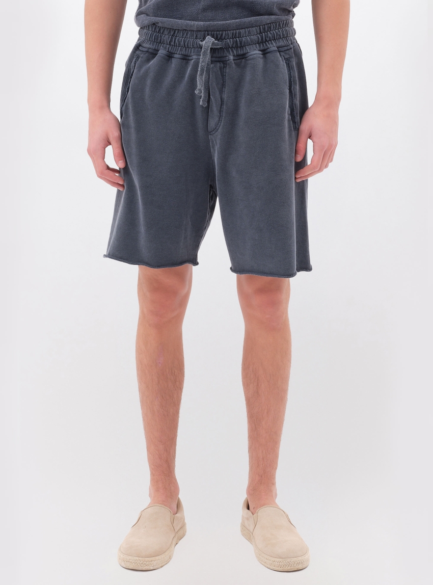 Dirty Laundry Raw Edges Sweatbermuda - Blue