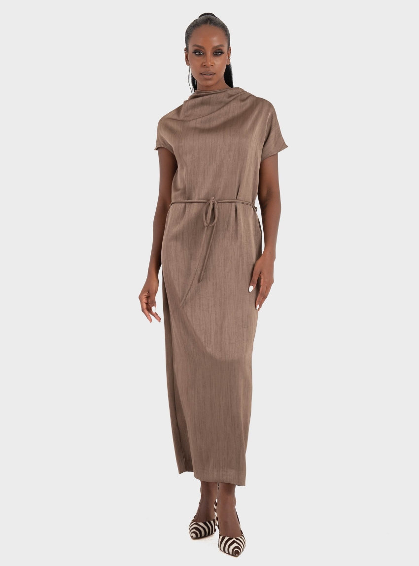 Black & Black  Dress - Taupe