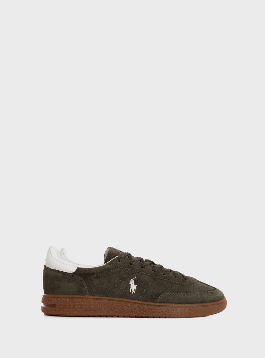 Polo Ralph Lauren Bedford Suede Trainers - Olive 