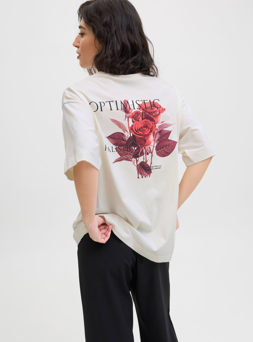 JJXX Sandra Loose Tee - Off White