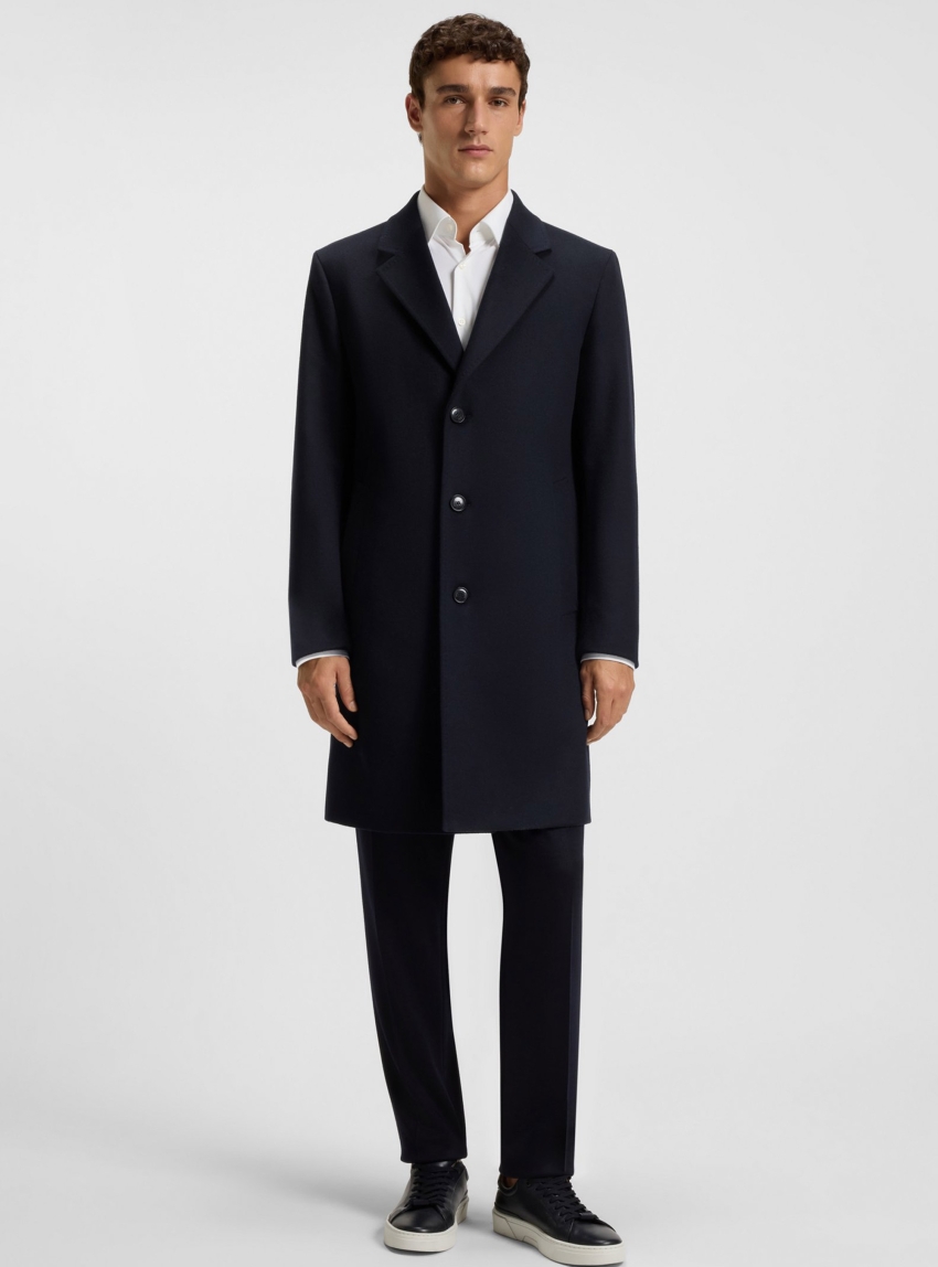 BOSS Coat In Wool And Cashmere With Detachable Inner H-Jared-3in1-254 - Dark Blue