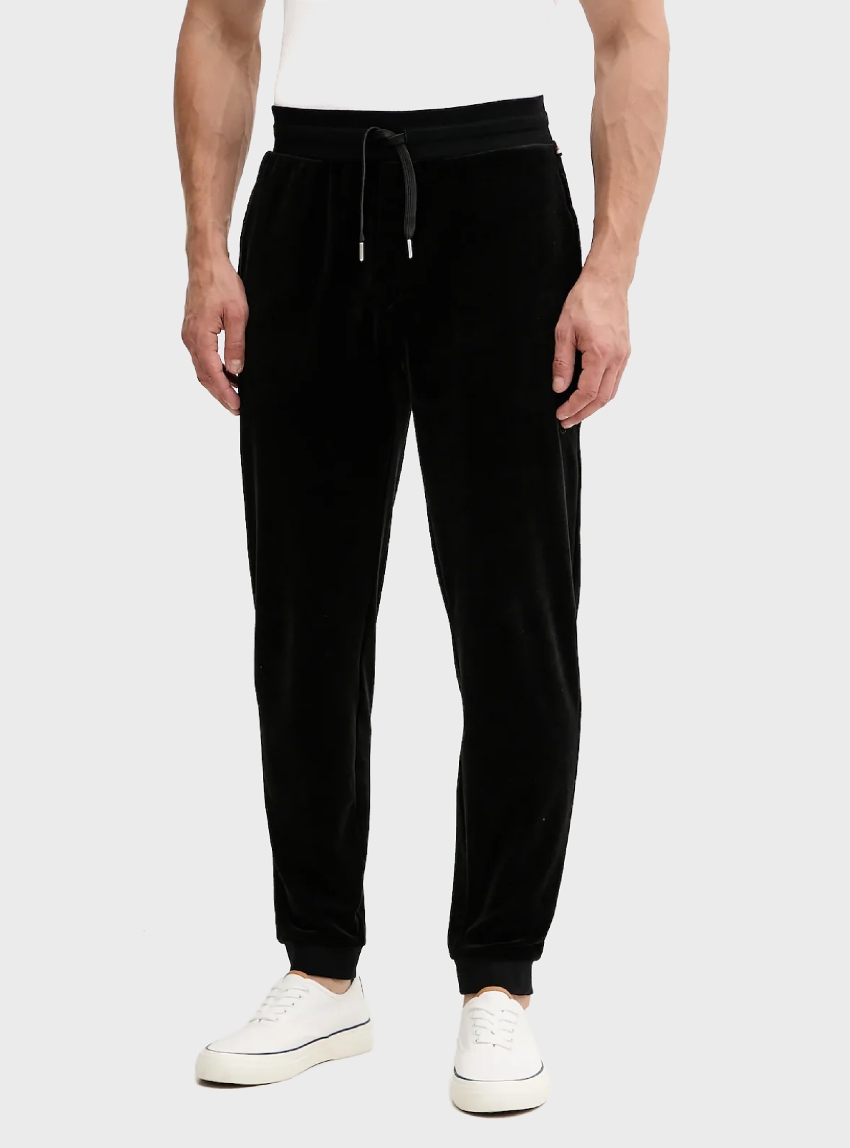 BOSS Lounge Pants Velour Pants - Black