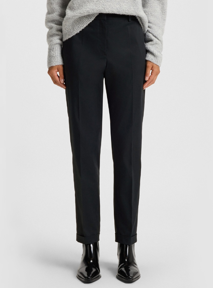 BOSS Regular-Fit Wide-Leg Trousers In Soft Flannel Tiana4 - Grey