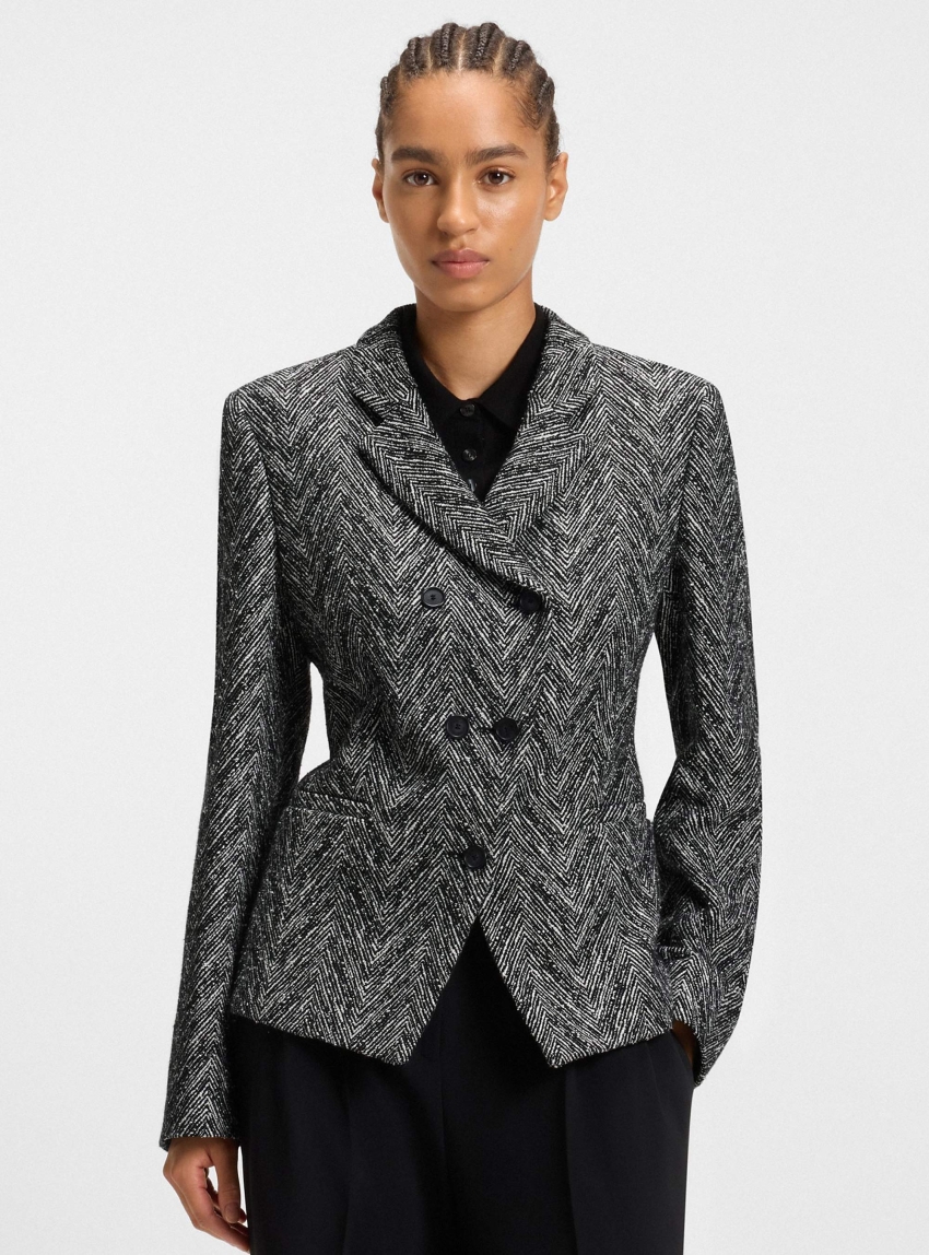BOSS Regular Fit Herringbone Blazer Jiarna - Multi Colors