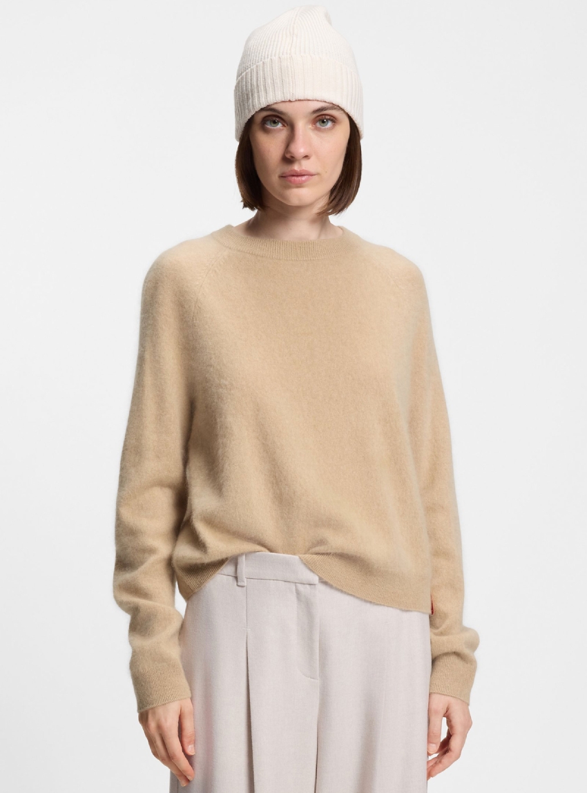 BOSS Cashmere And Wool Knit Feddy - Beige