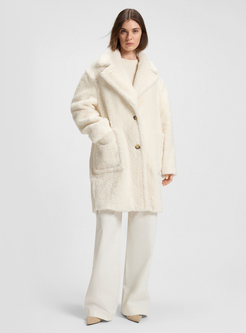 BOSS Teddy Coat C_Catedy - Off White