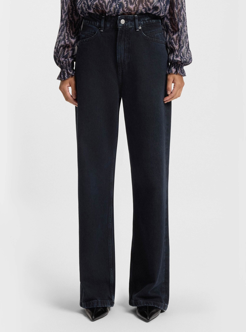 BOSS Relaxed Fit High Rise Jeans C_MARLENE HR 8.0 - Dark Blue