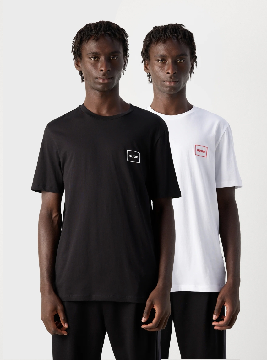 HUGO Two Pack T-Shirt Dugopak - Black & White