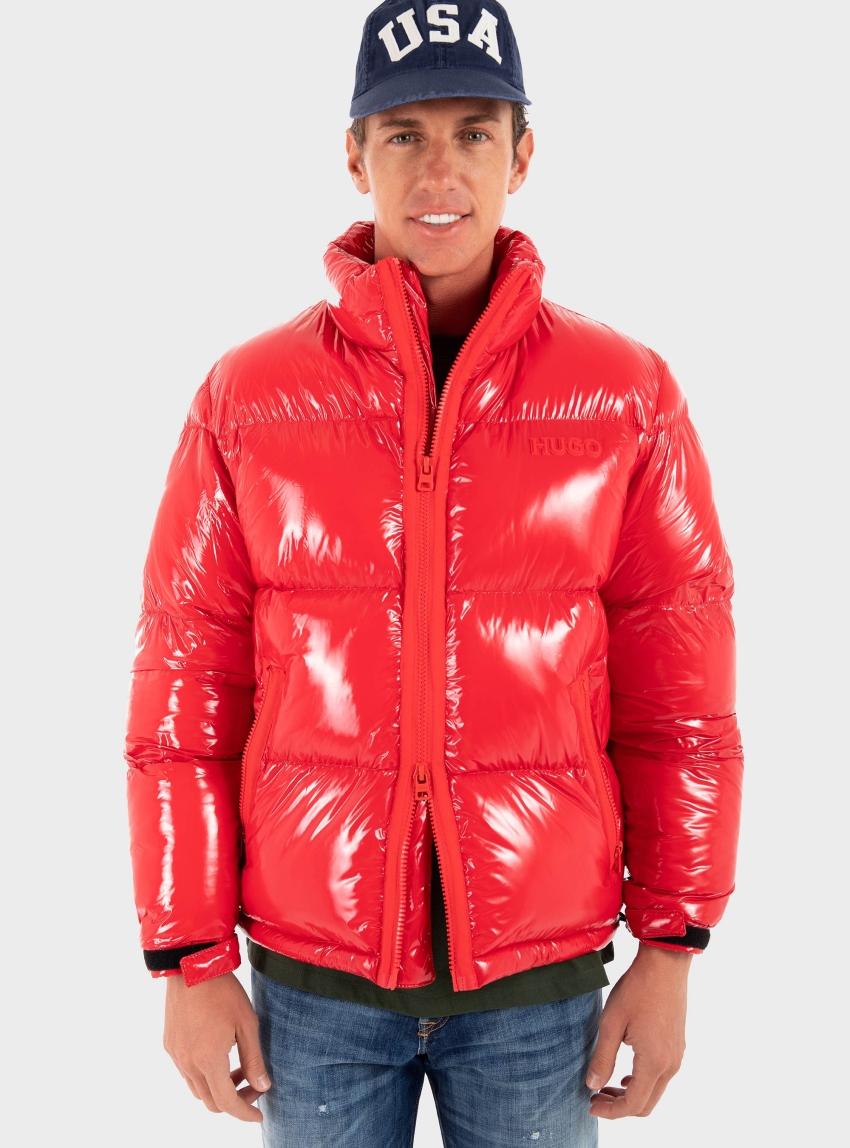 HUGO Gloss-Fabric Jacket With Water-Repellent Finish Biron2541 - Red