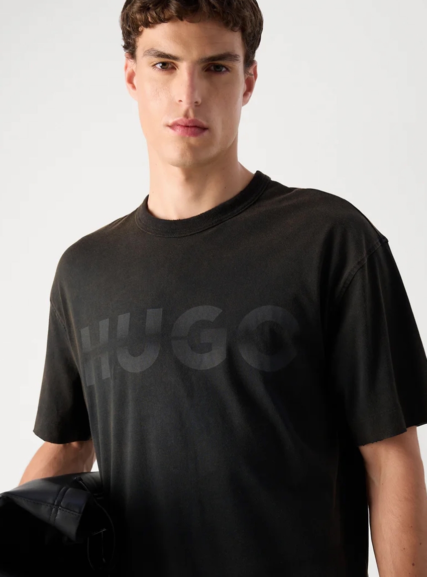 HUGO Loose Fit T-Shirt Nenzye - Grey