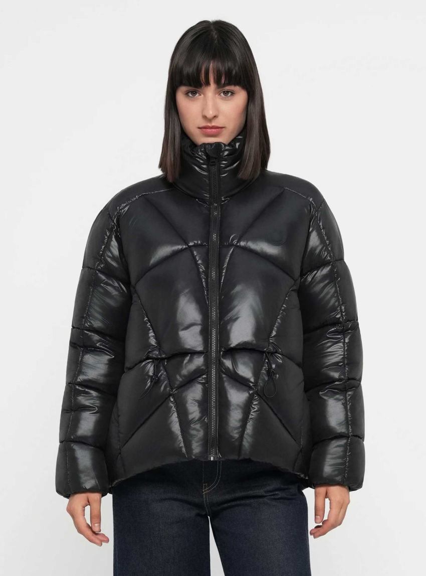 HUGO Relaxed Fit Puffer Jacket Fresia-1_B - Black