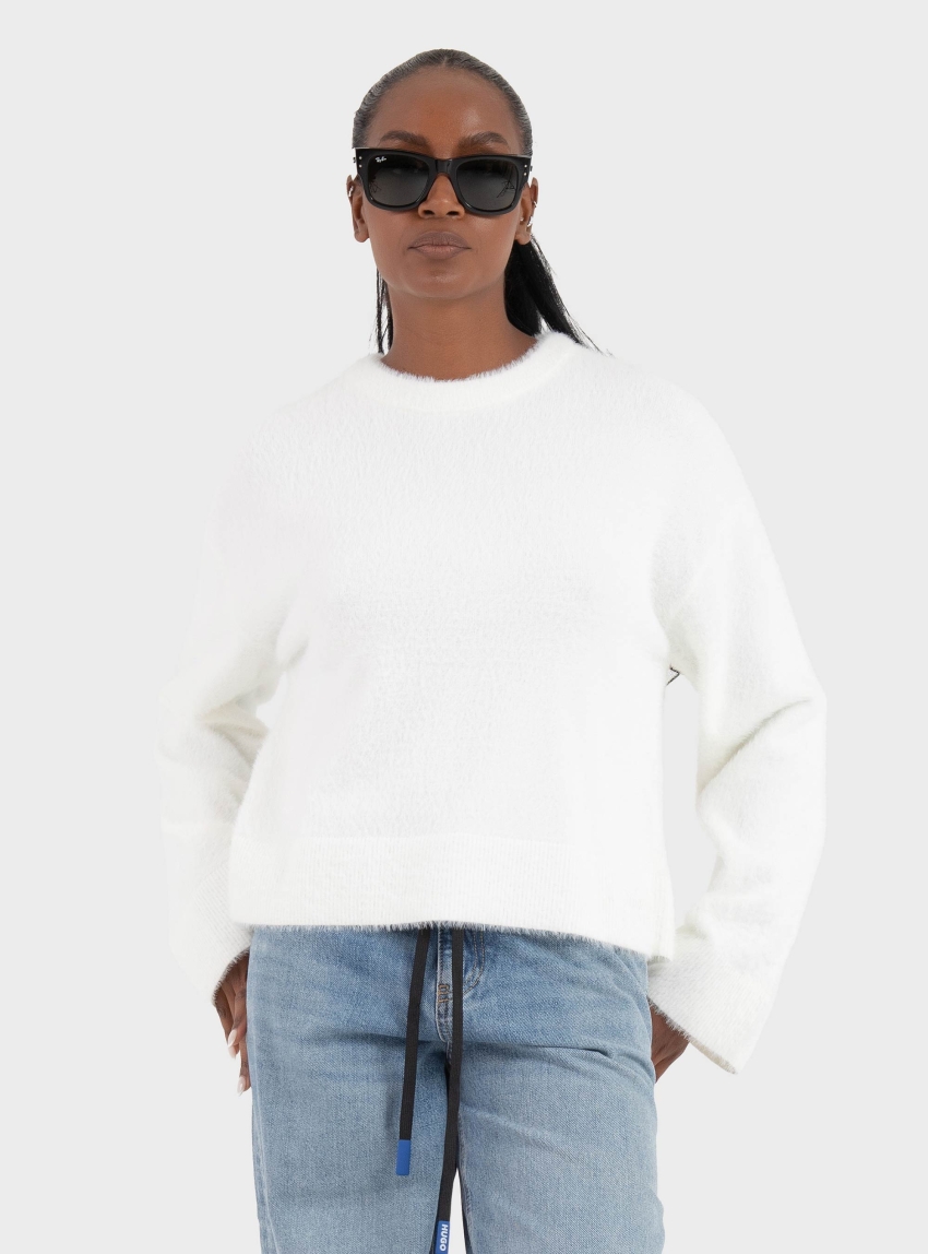 HUGO Knit Sfurryna_B - Off White