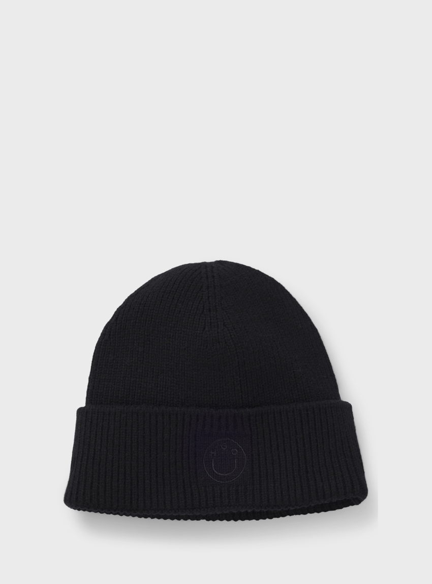 HUGO Beanie Xafon_B - Black