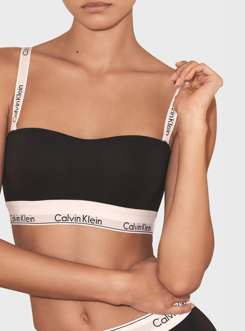 Calvin Klein Lightly Lined Bandeau - Black