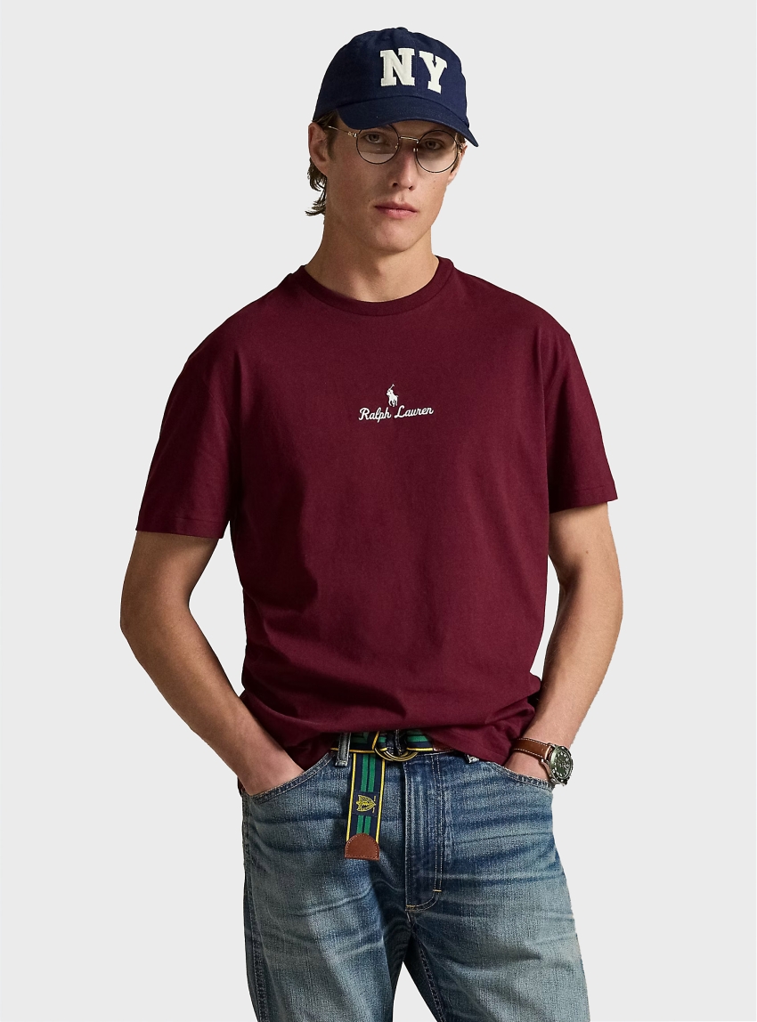 Polo Ralph Lauren Classic Fit Logo Jersey T-Shirt - Bordeaux