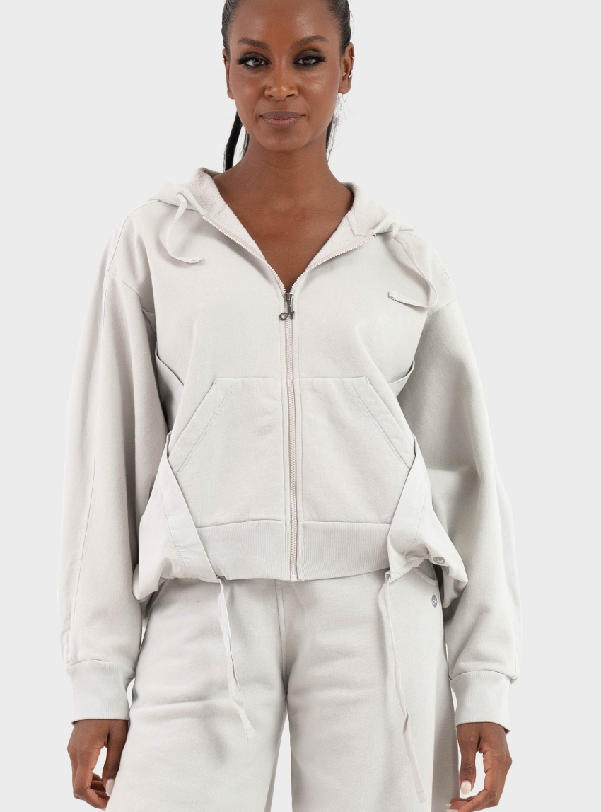 Deha Zip Hoodie - Light Grey