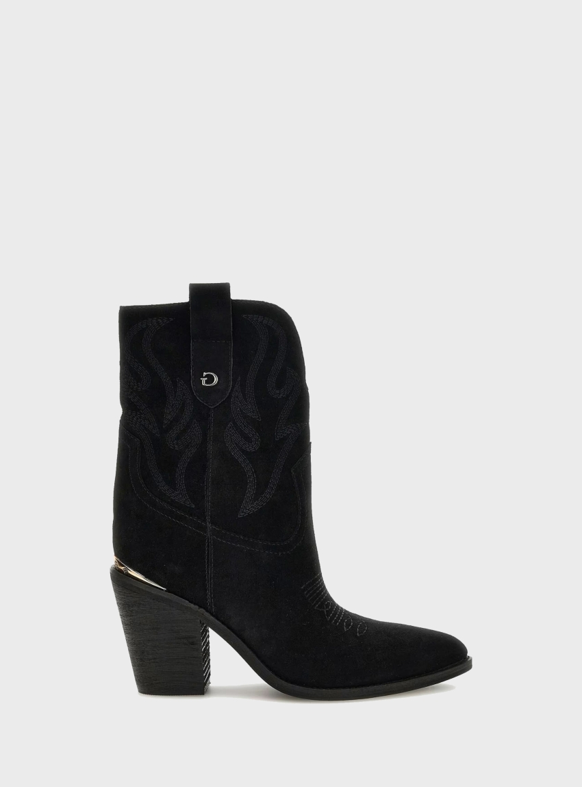 Guess Saleem Suede Ankle Boots - Black