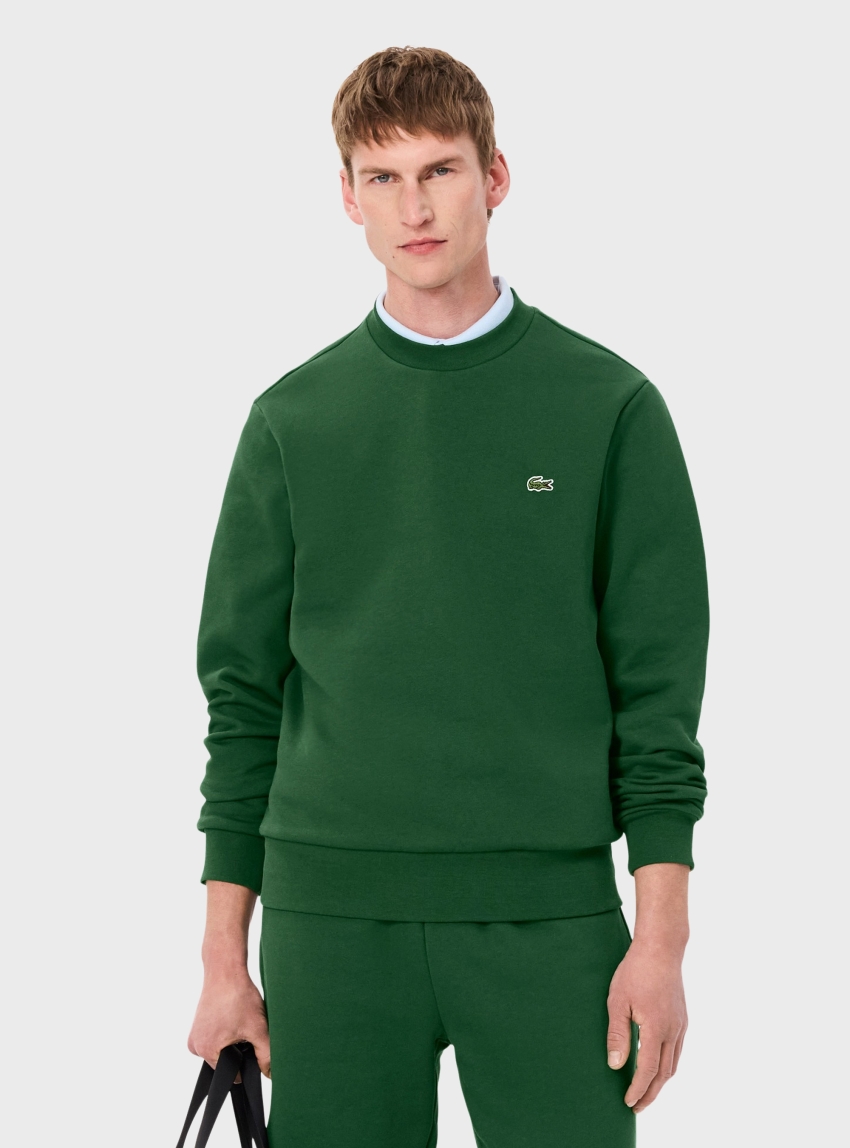 Lacoste Fleece Crew Neck Sweatshirt - Green