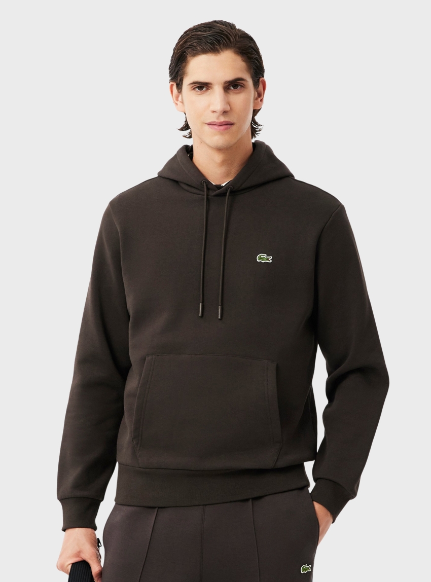 Lacoste Fleece Hoodie - Brown