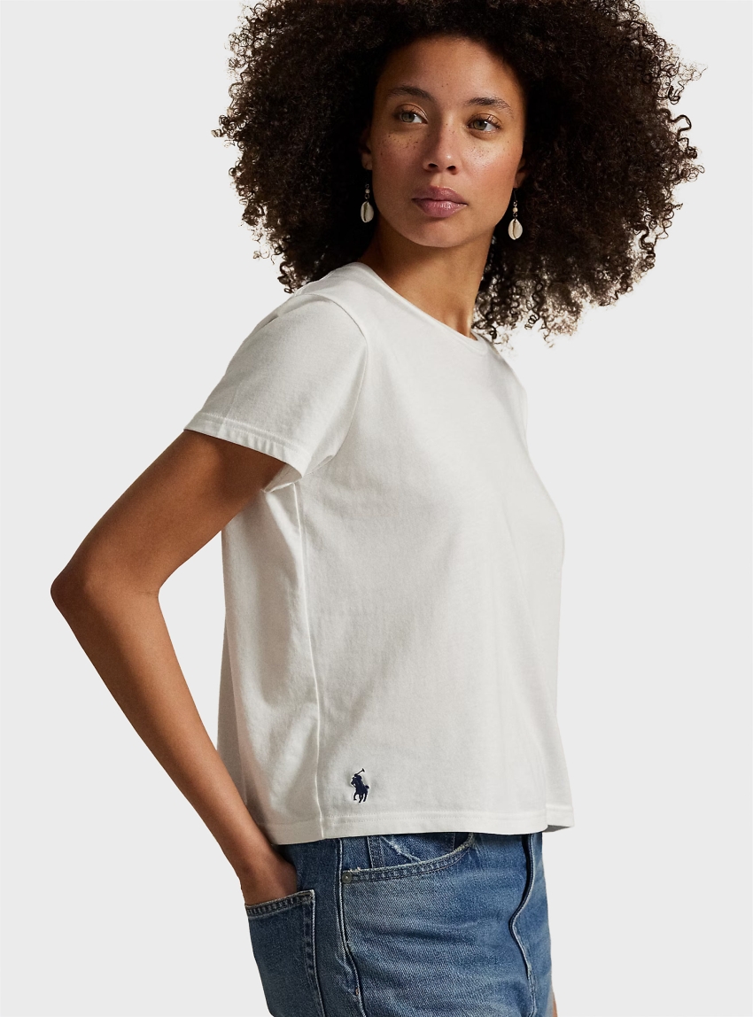 Polo Ralph Lauren Classic Shrunken Fit Jersey T-Shirt - White