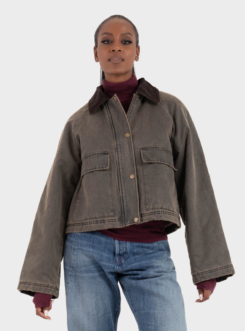 Only Janet Short Jacket - Brown