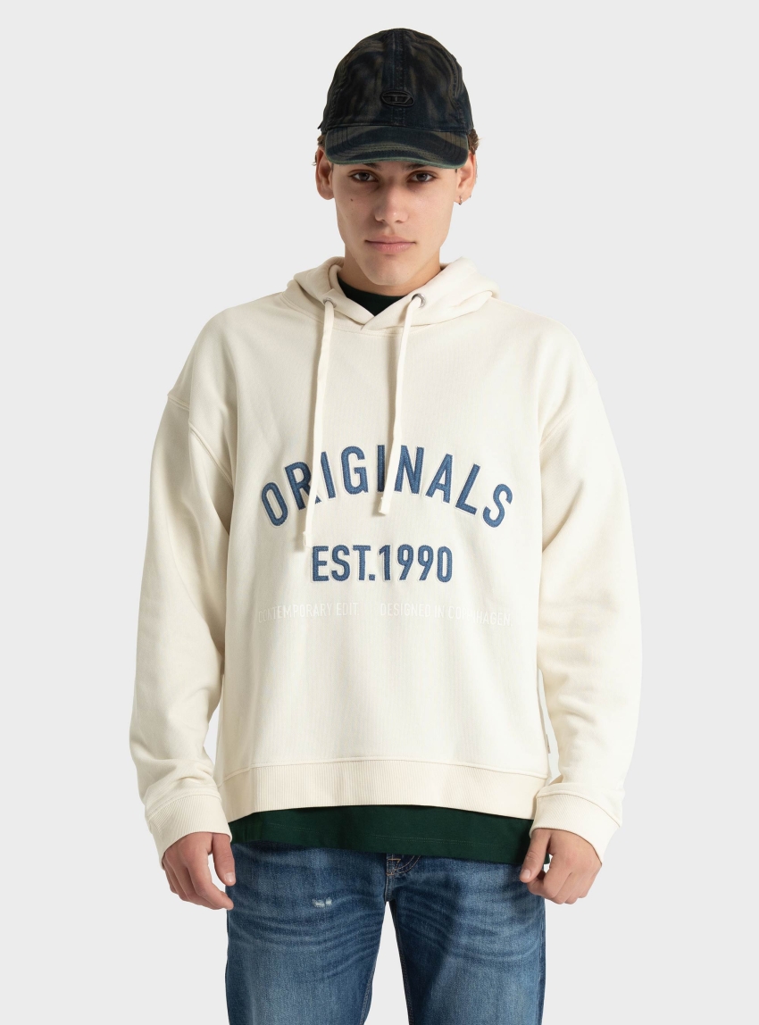 Jack & Jones Bowery Sweat Hoodie - Ecru