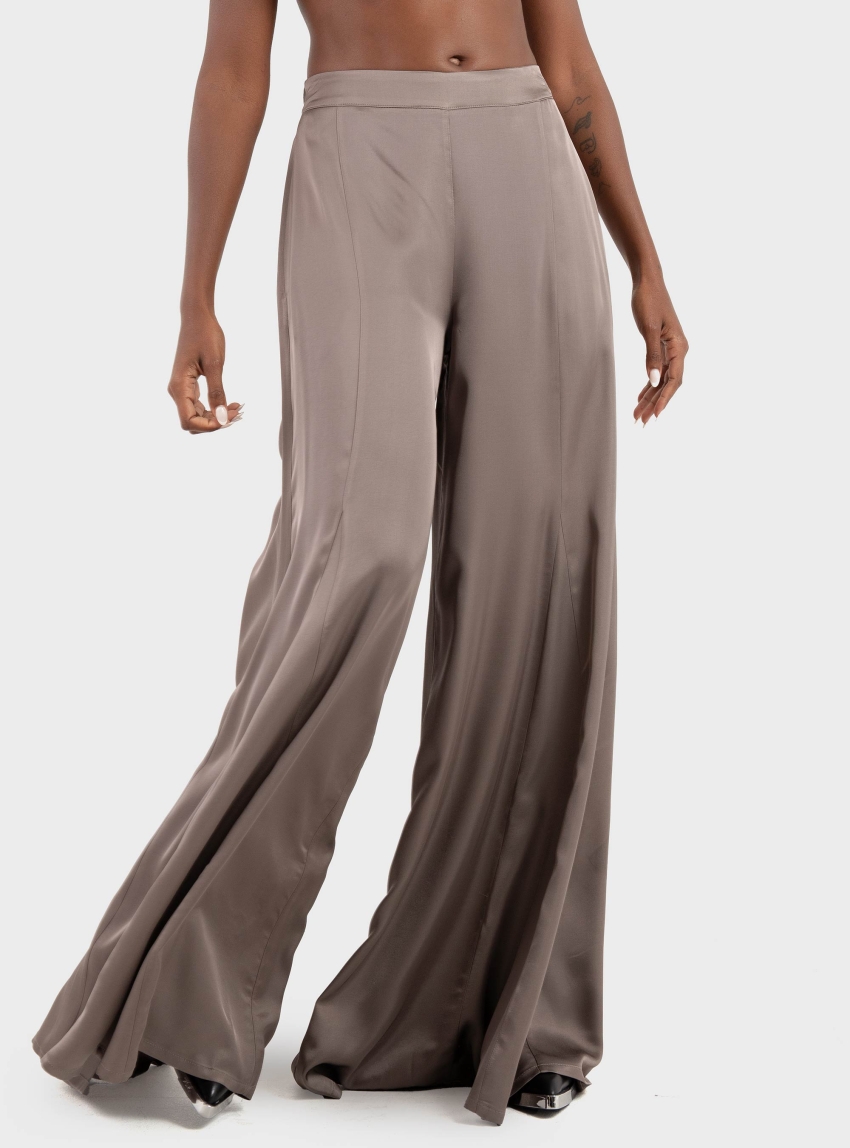 Ioanna Kourbela 'Sleekness' Palazzo Trousers - Grey