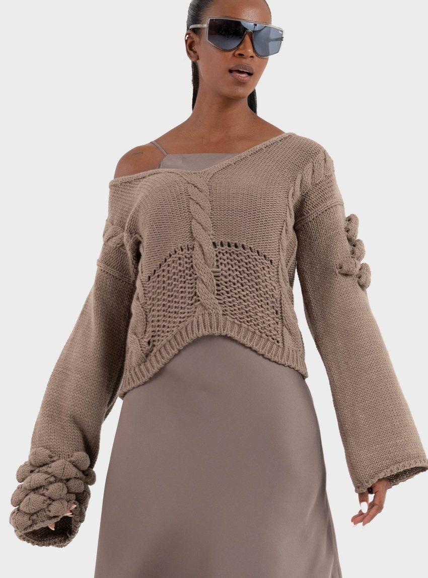 Ioanna Kourbela 'Sensitive Hug' Longsleeve Blouse - Grey