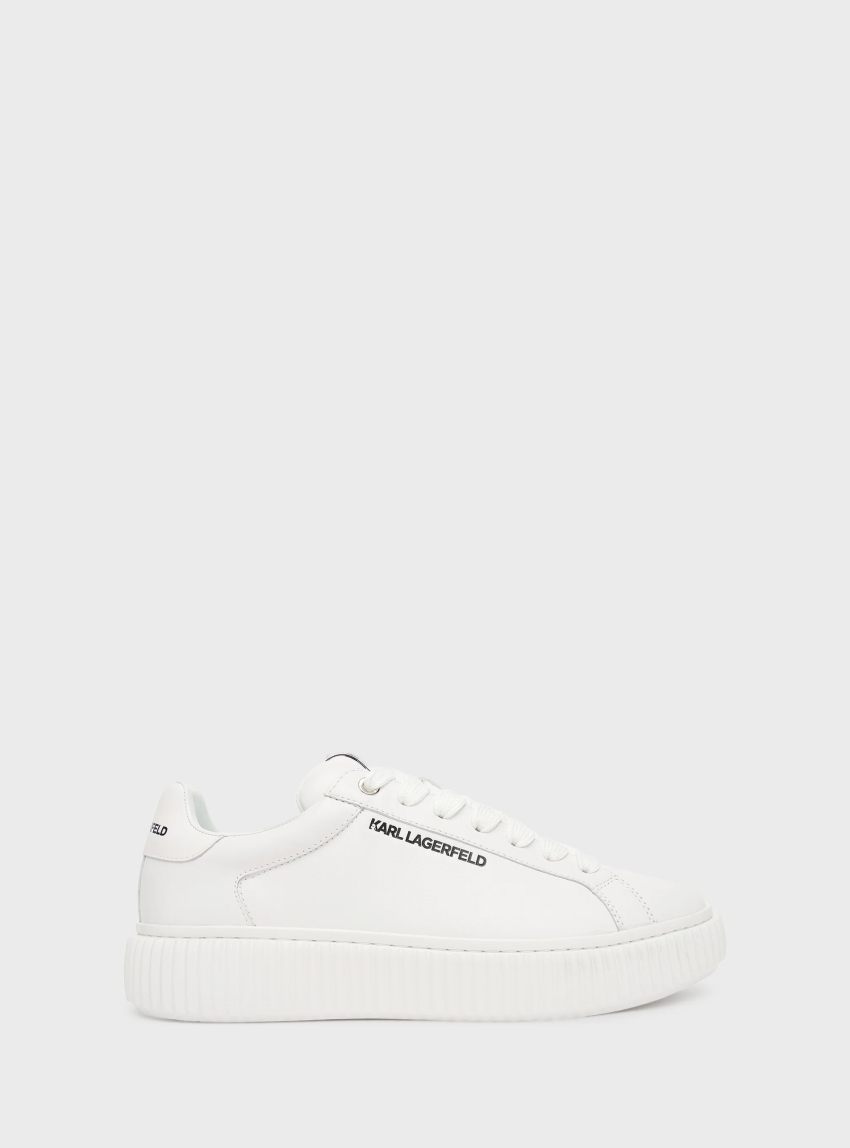 Kaprika Long Logo Lace Sneakers - White