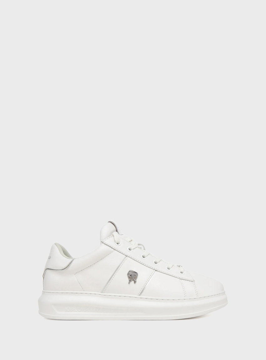Karl Lagerfeld Kapri Mens Ikonik Pin Lo Lace Sneakers - White
