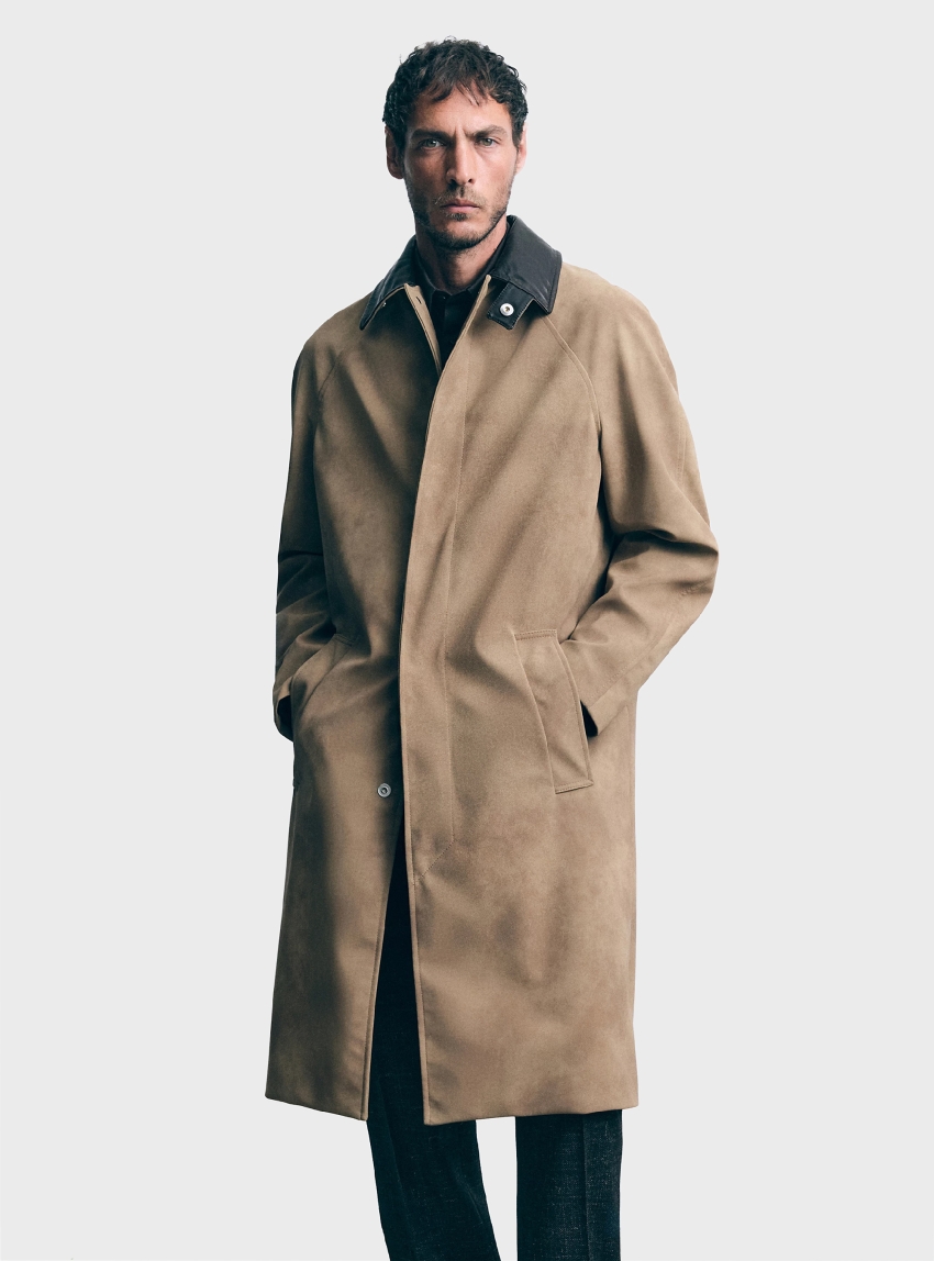 Drykorn Cosmano Leather Look Coat - Brown