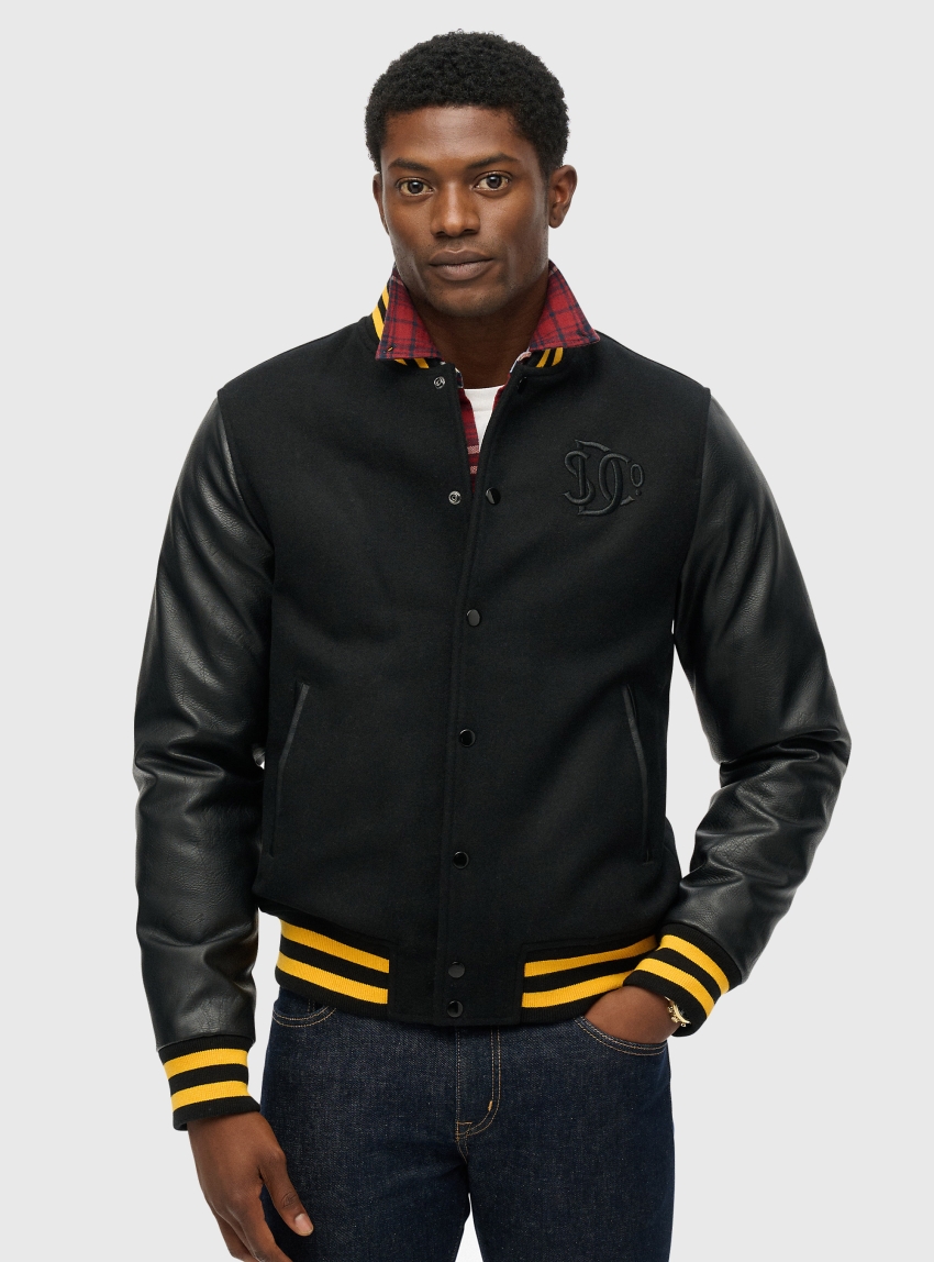 Superdry Varsity Bomber Jacket - Black