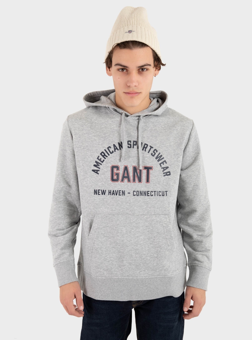Gant PRINTED GRAPHIC SWEATSHIRT - Grey Melange