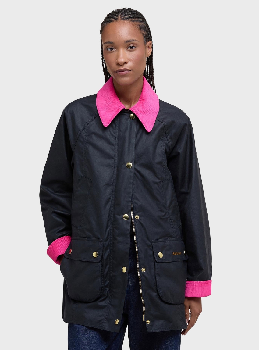 Barbour Icons Modern Beadnell Waxed Jacket - Navy