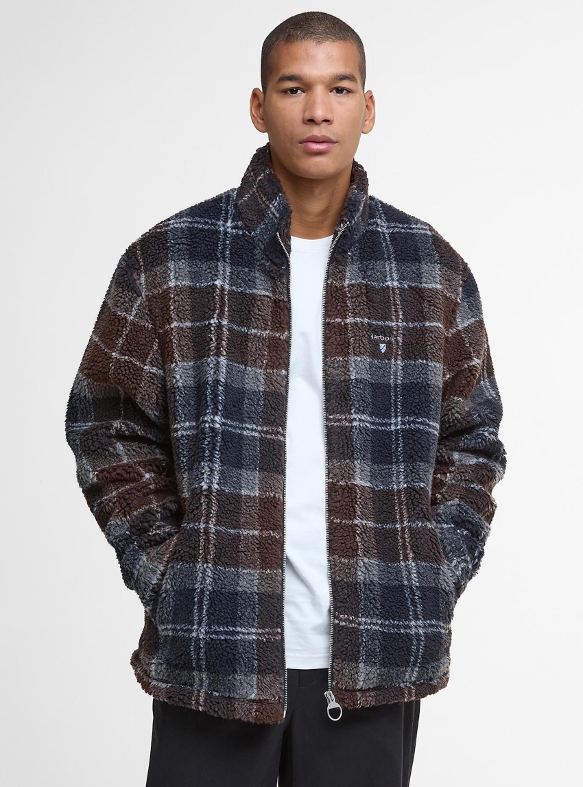 Barbour Tartan Sherpa Fleece - Brown