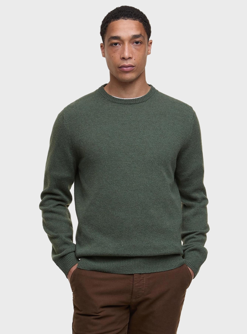 Barbour Essential Crew-Neck Jumper - Olive 