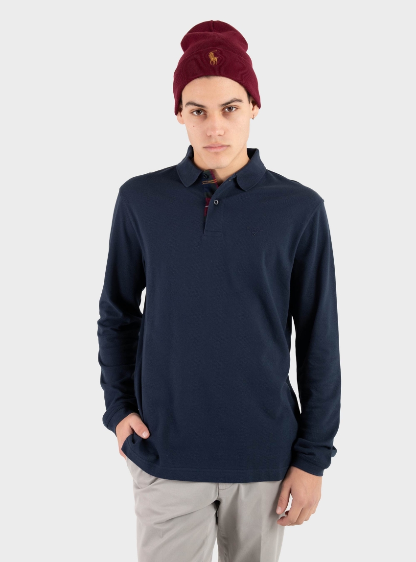 Barbour Essential Long-Sleeved Polo Shirt - Navy