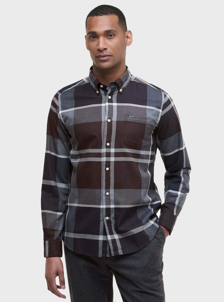 Barbour Dunoon Tailored Long-Sleeved Shirt - Brown