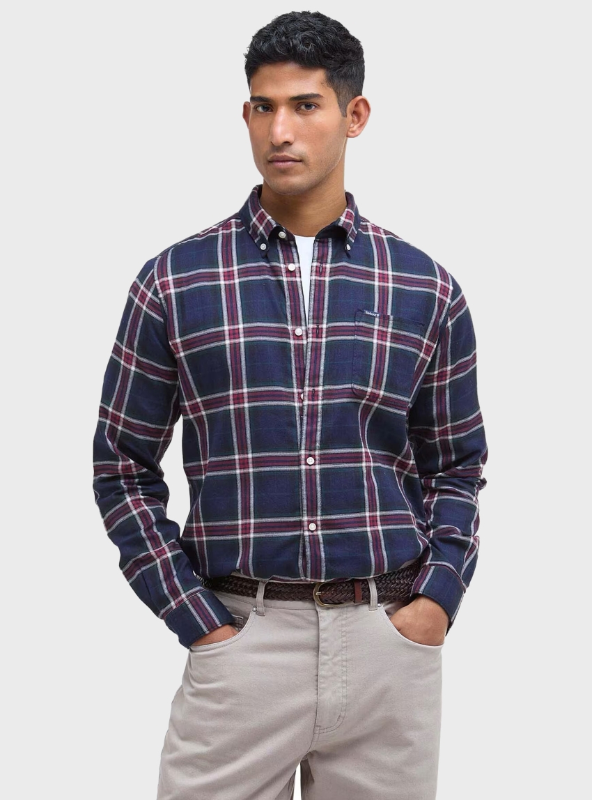 Barbour Crossfell Tailored Shirt - Blue