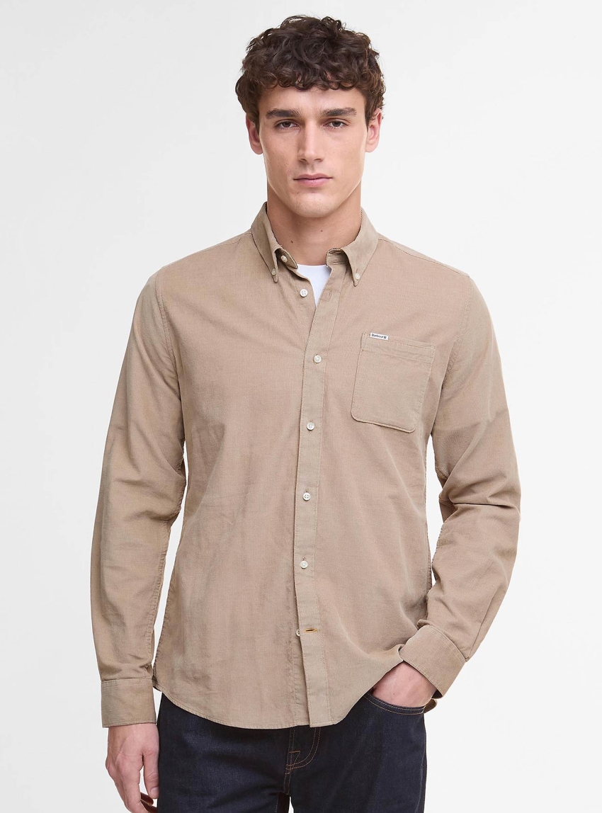 Barbour Ramsey Tailored Fit Corduroy Shirt - Beige