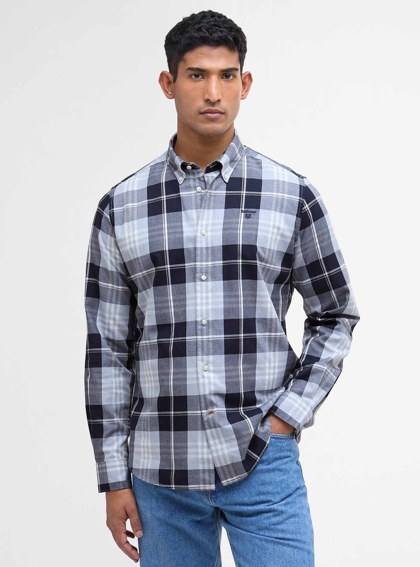 Barbour Edgar Tailored Long-Sleeved Shirt - Blue
