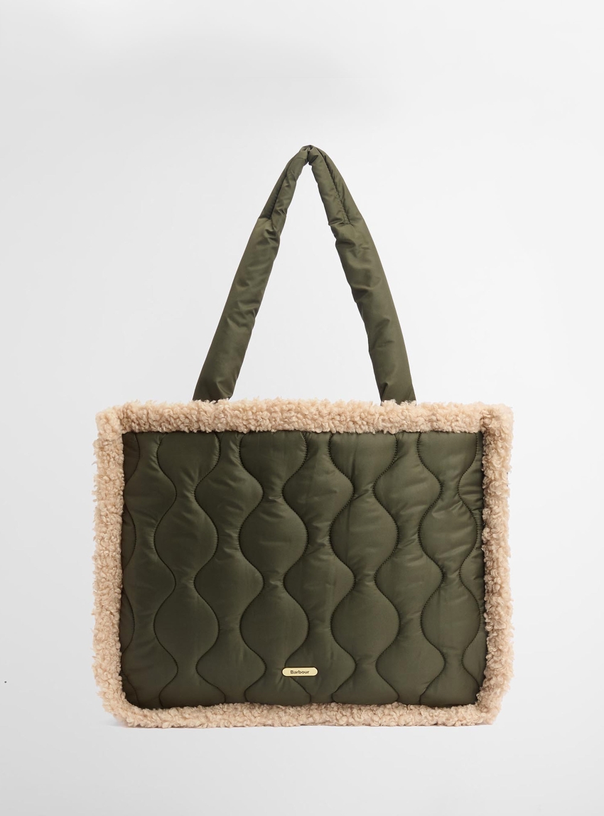Barbour Marnie Quilted Tote Bag - Olive 