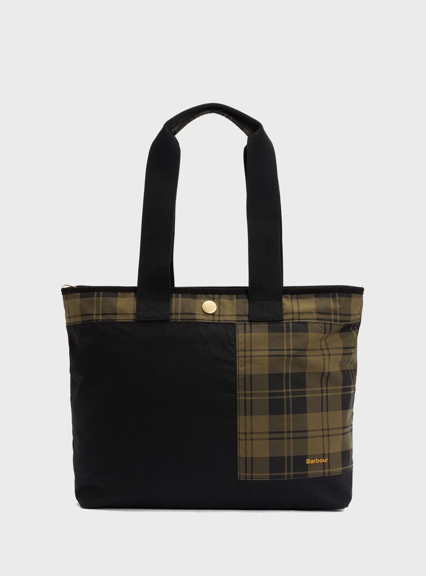 Barbour Mya Patchwork Tote Bag - Olive 