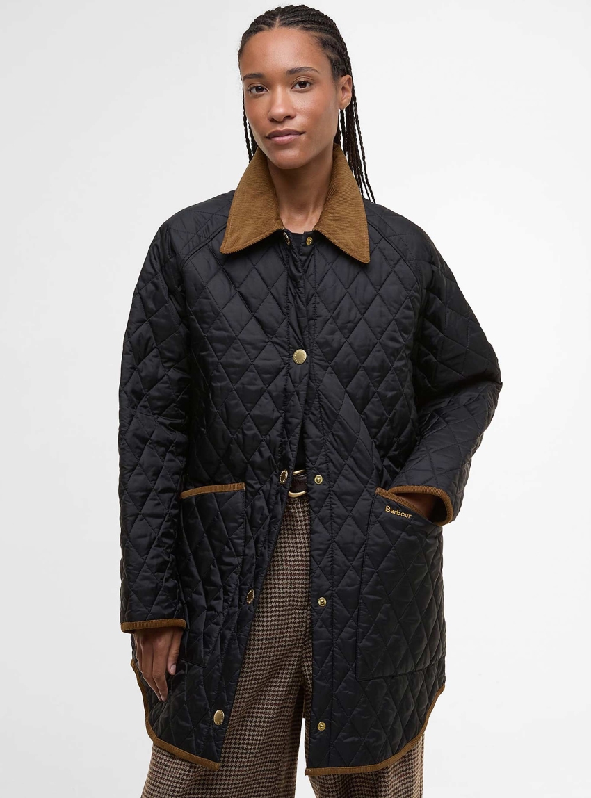 Barbour Oversized Liddesdale Quilted Jacket - Black