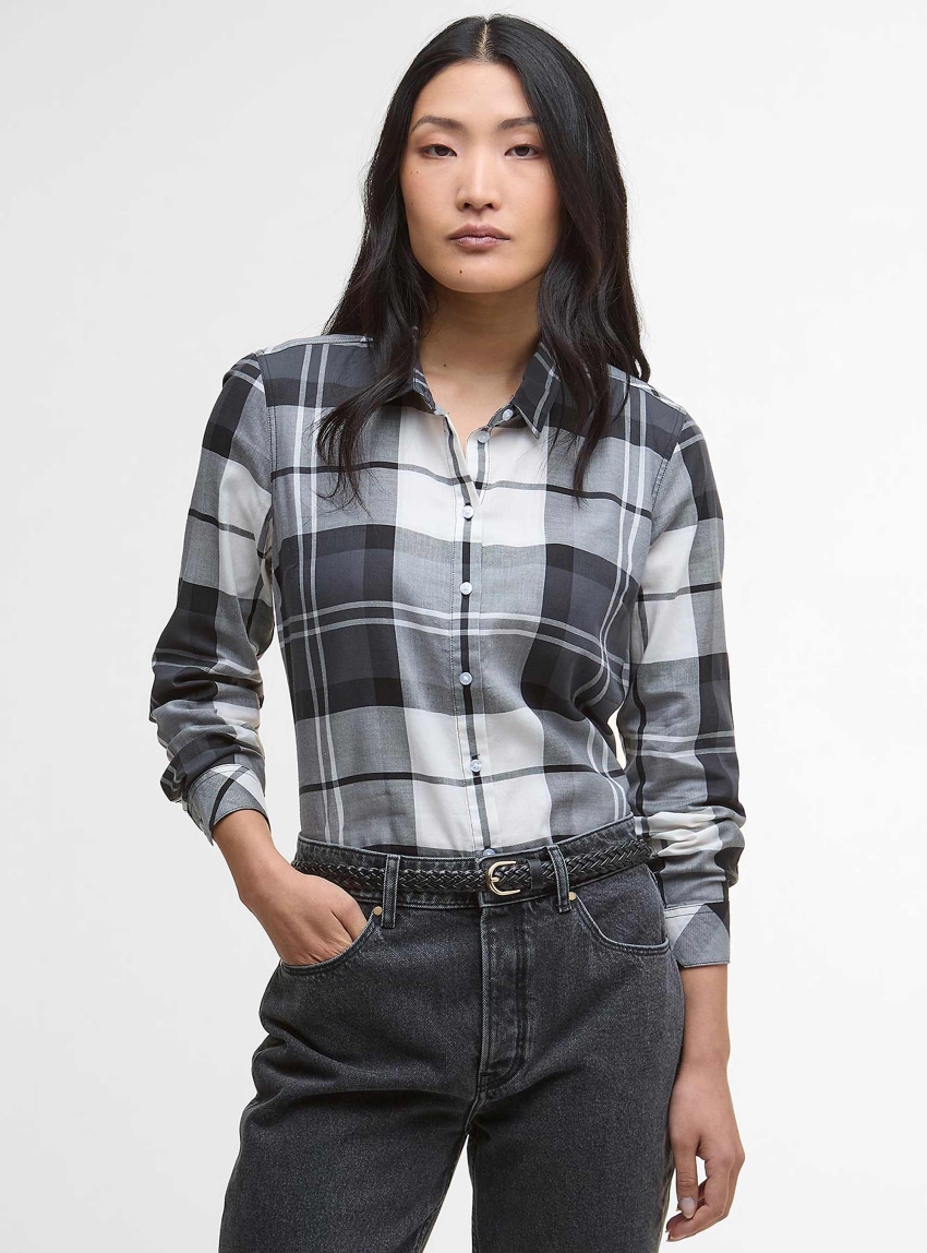 Barbour Bredon Regular Long-Sleeved Shirt - Charcoal