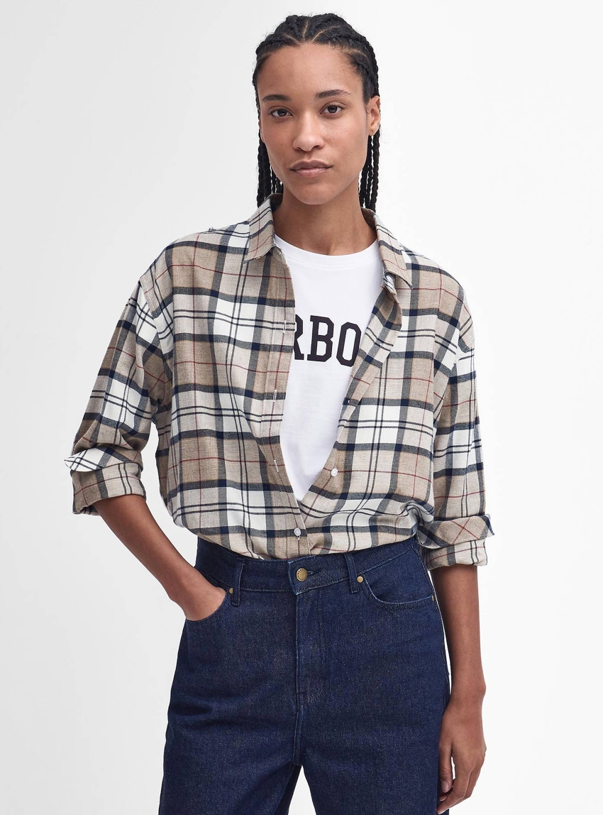 Barbour Elishaw Relaxed Long-Sleeved Shirt - Beige