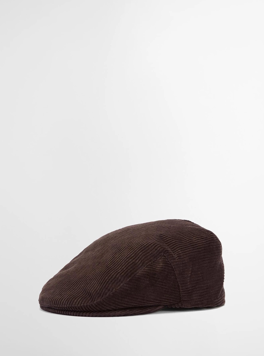 Barbour Westdale Cord Flat Cap - Brown