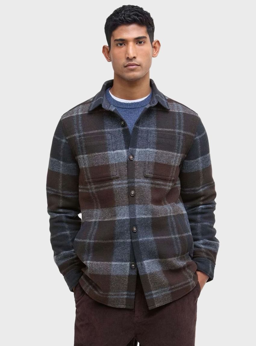 Barbour Chapter Check Overshirt - Brown